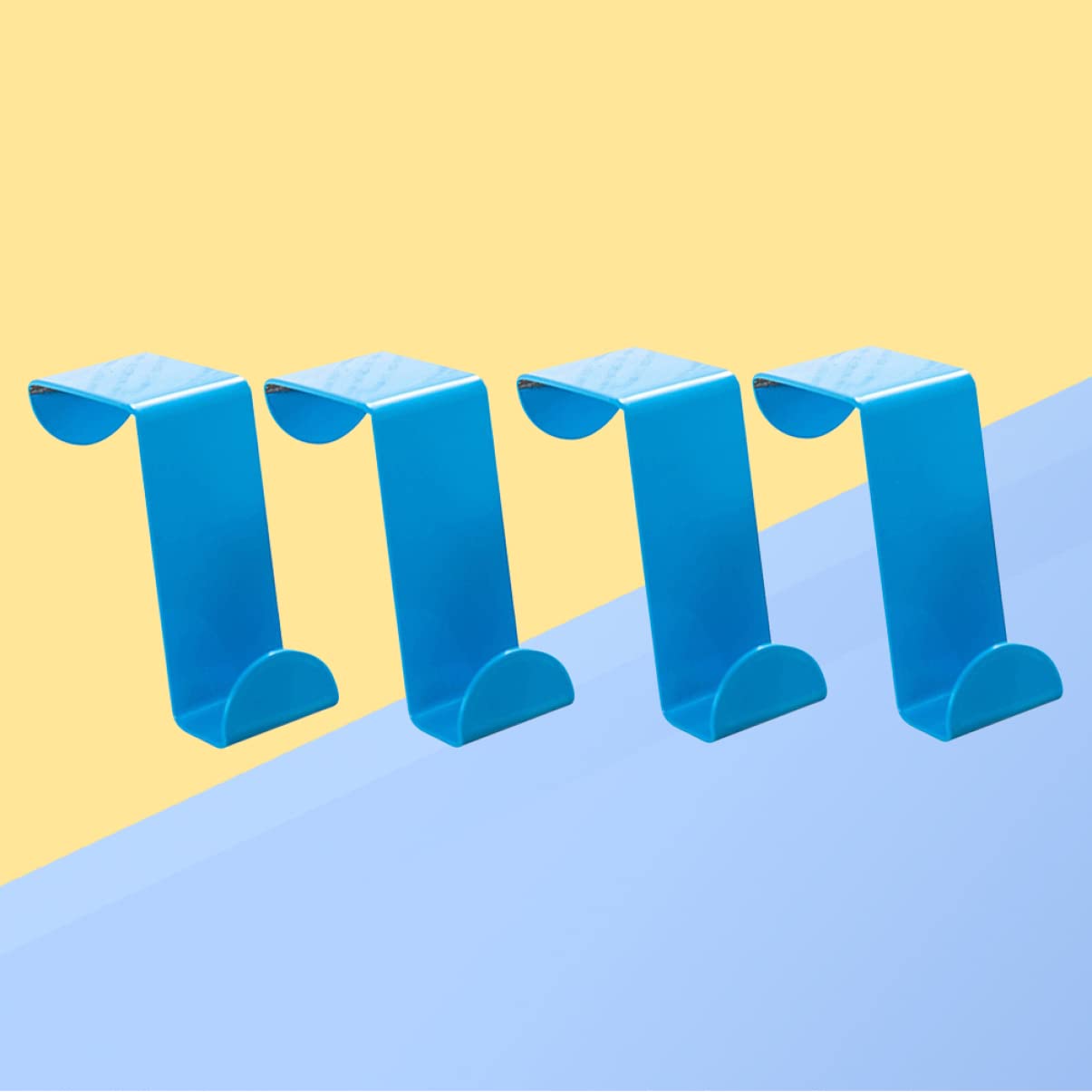 VILLFUL 8 Pcs Stainless Steel Hook Hanger Hooks Door Back Hooks Key Hanger Door Back Style Hook Clothing Hanger Coat Hook Blue