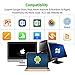 Dinofire Presentation Clicker Green Light Pointer USB Rechargeable Wireless Presenter PowerPoint Clicker Hyperlink Presentation Remote Control Slide Advancer RF 2.4GHz For Keynote / Mac / PC / Laptop