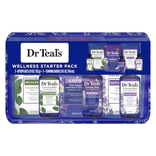 Dr Teal's Pure Epsom Salt Soak Trio Gift Set with...