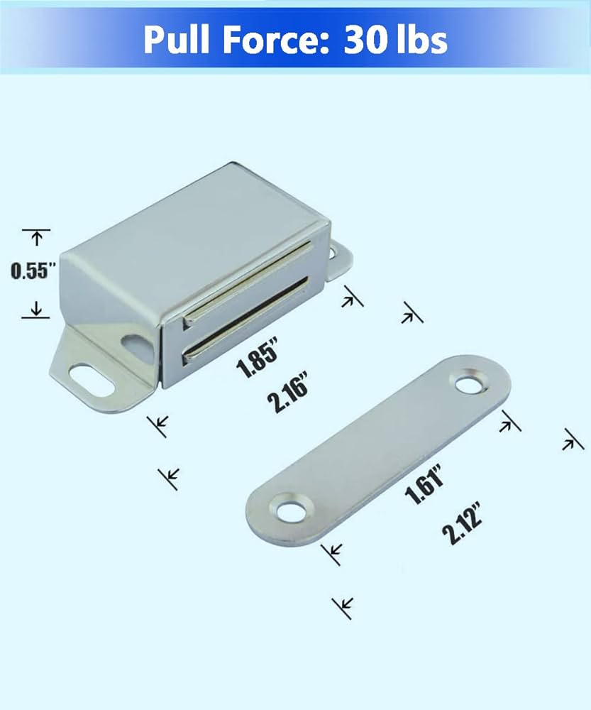 Onarway Magnetic Door Catch 40 Lbs Pull Strong Magnet Cabinet Latches Magnetic Hardware