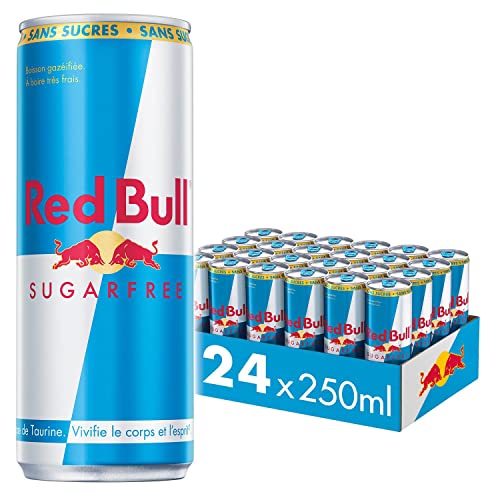 Red Bull Boisson Énergisante, Sugar Free, 250ml (24...