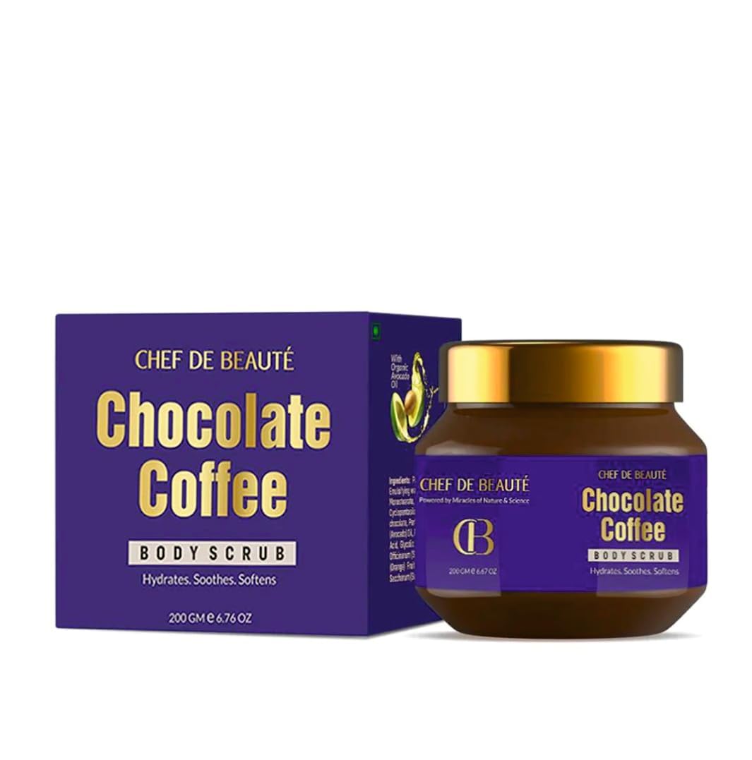 Chocolate Coffee Body Scrub for Glowing Skin | Exfoliating & Nourishing Scrub for Tan Removal, Cellulite Reduction & Smooth Skin | Perfect for Men & Women | 200gm Pack (Pack of 3)-image-45