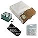 Set 6 sacchetti per aspirapolvere + 6 Profumi + Filtro HEPA + Filtro carbone adatti per Vorwerk Folletto VK 130 131 SC - VK130, VK131 - FP 130 131 - con microfibra speciale