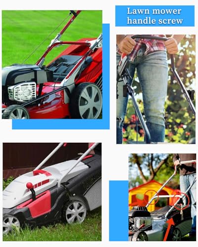 BNREOZA 2 Stück Rasenmäher Griff Schrauben, Dreieck Griff Knopf Mutter Schrauben Kunststoff Schrauben und Muttern für Rasenmäher Schiebebügel Garten Werkzeug Zubehör Rasenmäher (Schwarz)