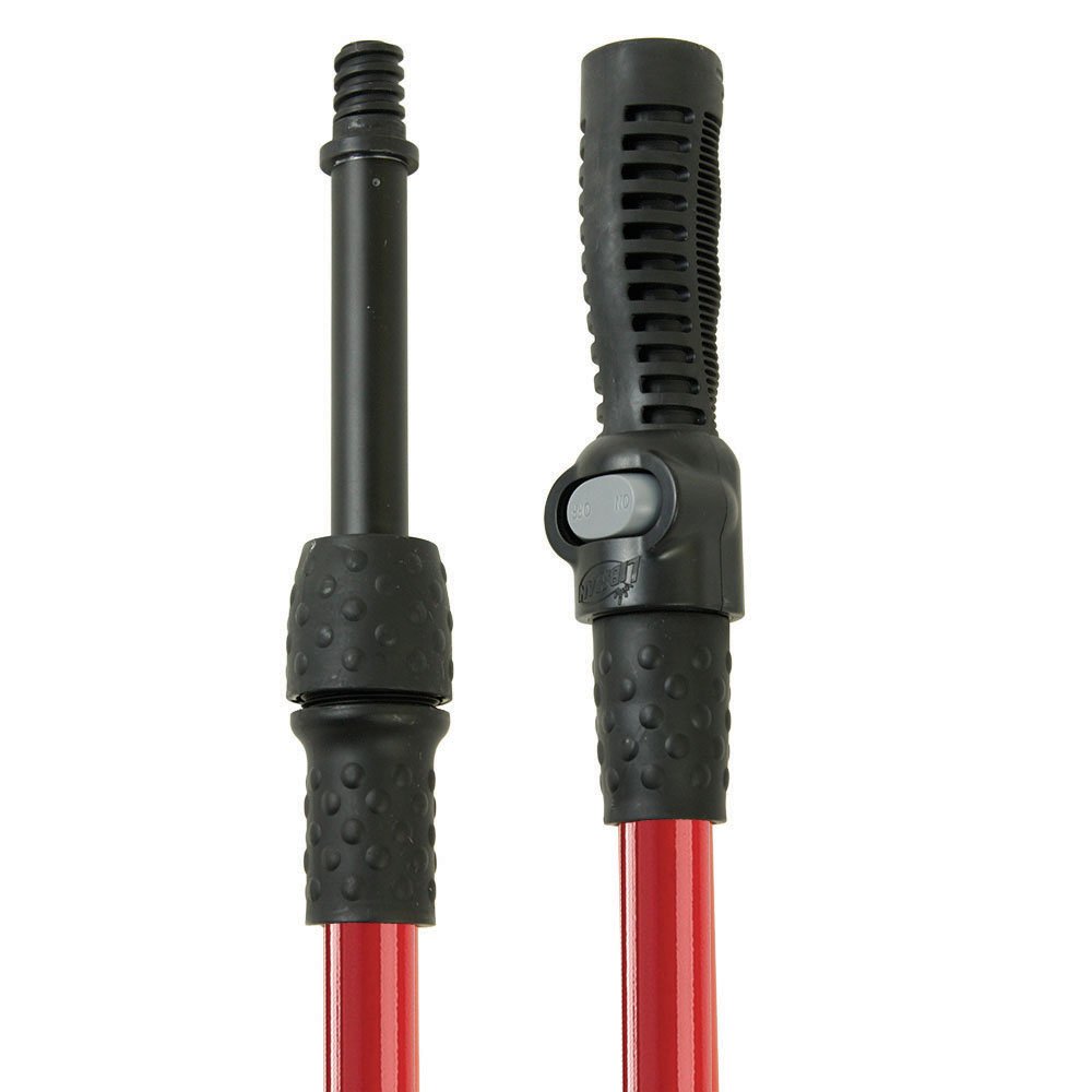 Libman Commercial 607 On/Off Flow-Thru Handle, Steel, 6' extended length, Red and Black (Pack of 6)