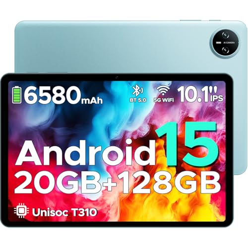 DOOGEE Tab A9 Pro Android 15 Tablet 10 Zoll, 20GB RAM+128GB ROM(2TB TF) Android Tablet, 10,1\" HD IPS Display Gaming Tablet, 6580mAh, Unisoc T310, 8MP AI Camera, 5 WiFi/GMS/Face ID/BT 5.0/3,5mm Jack DOOGEE Tab A9 Pro Android 15 Tablet 10 Zoll, 20GB RAM+128GB ROM(2TB TF) Android Tablet, 10,1\" HD IPS Display Gaming Tablet, 6580mAh, Unisoc T310, 8MP AI Camera, 5 WiFi/GMS/Face ID/BT 5.0/3,5mm Jack