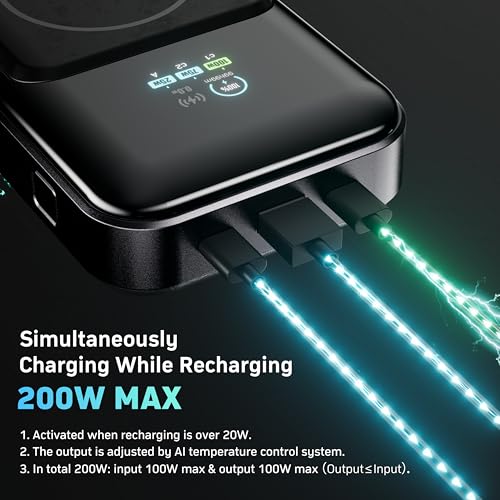 PowerX-Power-Bank-250W-4-in-1-25000mAh-Laptop-Portable-Charger-9125Wh-with-Magnetic-Wireless-Charging-for-iPhone-Samsung-MacBook-DJI-AirPods-and-More