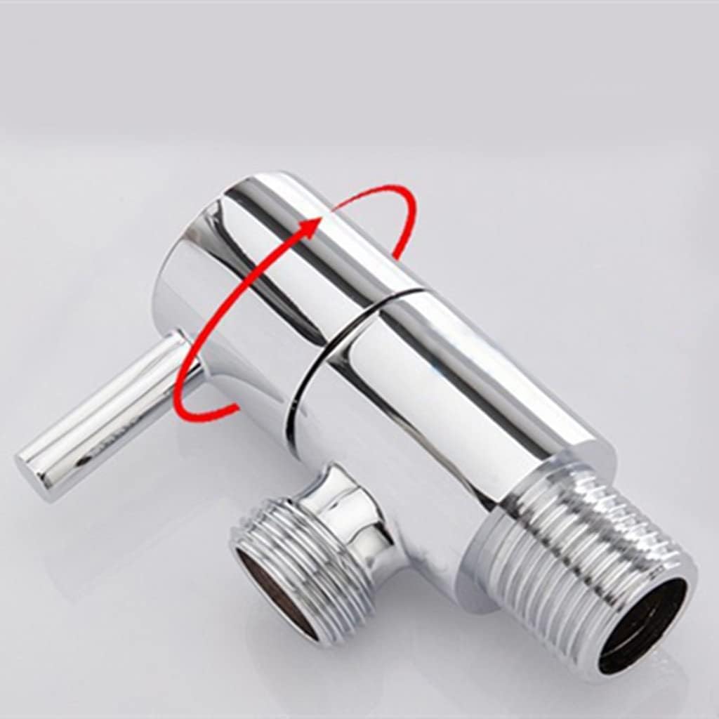 Bathroom Accessory 1/2 * 1/2 Interface Round Angle Valve Accessories Chrome Plated (As Shown 1)