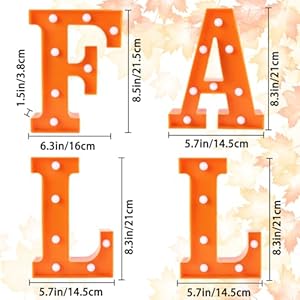 Fall Decorations for Home-4 LED Marquee Light Up Letters Sign "FALL" Thanksgiving Orange Letter Lights for Home Indoor Fireplace Party Autumn Harvest Tabletop Wall Decorations Fall Decorations for Home 4 LED Marquee Light Up Letters Sign FALL Thanksgiving Orange Letter Lights for Home Indoor Fireplace Party Autumn Harvest Tabletop Wall Decorations