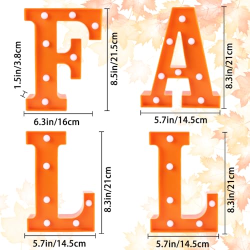 Fall-Decorations-for-Home-4-LED-Marquee-Light-Up-Letters-Sign-FALL-Thanksgiving-Orange-Letter-Lights-for-Home-Indoor-Fireplace-Party-Autumn-Harvest-Tabletop-Wall-Decorations Fall Decorations for Home 4 LED Marquee Light Up Letters Sign FALL Thanksgiving Orange Letter Lights for Home Indoor Fireplace Party Autumn Harvest Tabletop Wall Decorations