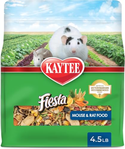 Image of Kaytee Fiesta Mouse & Rat Food, Nutritious and Fun Blend, Supports Dental Health and Digestion, 4.5 pounds (Pack of 6)