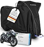 MYCOVER Funda Premium para Moto Hecha a Mano – para más de 2500 Modelos – Ajuste 100%, Resistente al Invierno y Extremadamente Resistente - Talla L (L235xB100xH120)