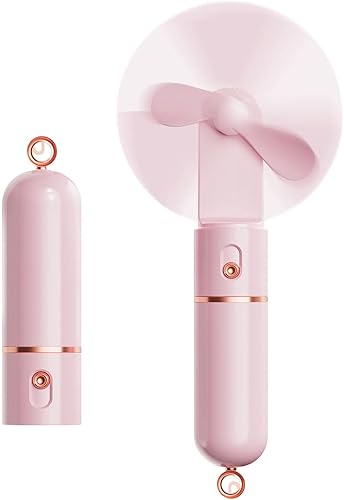 ROAESTKE Mini ventilador portátil recargable por USB, ventilador de bolsillo pequeño, 3 velocidades, ventilador de refrigeración ajustable para