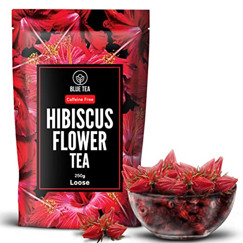 BLUE TEA Hibiscus Flower Tea 250 gm (125 Cups) Caffeine Free