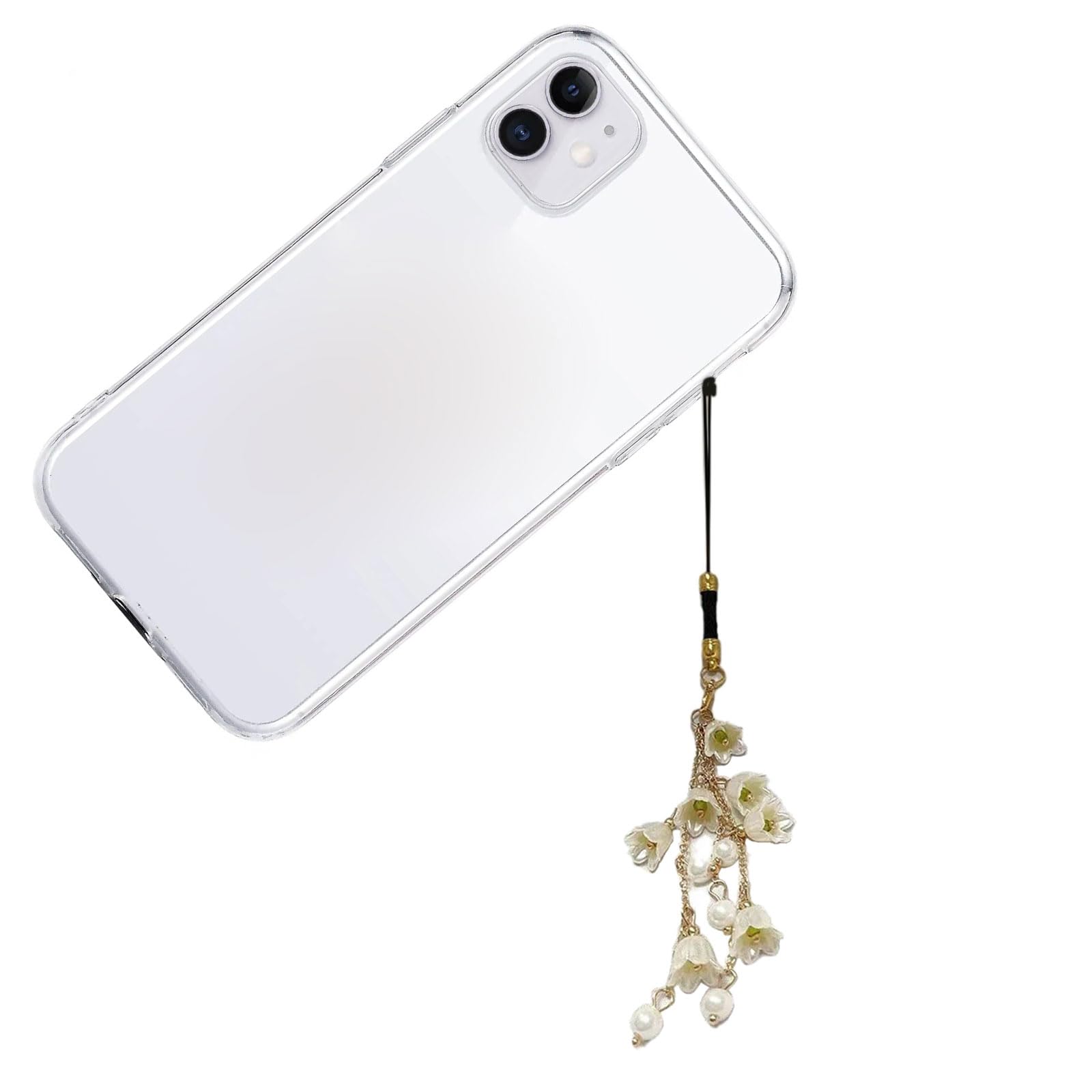 LAMDNL Phone Lanyard Wrist Strap Orchids Charm Keychain Detachable Phone Charm Antilost Cellphone Hangings Cord for Bag Purse