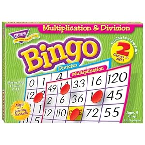 Trend Enterprises: Multiplication & Division Bingo Game, Exciting Way for All to Learn, 2 Games in One! Play 8 Different Ways, Great for Classrooms and at Home, 2 to 36 Players, for Ages 9 and Up