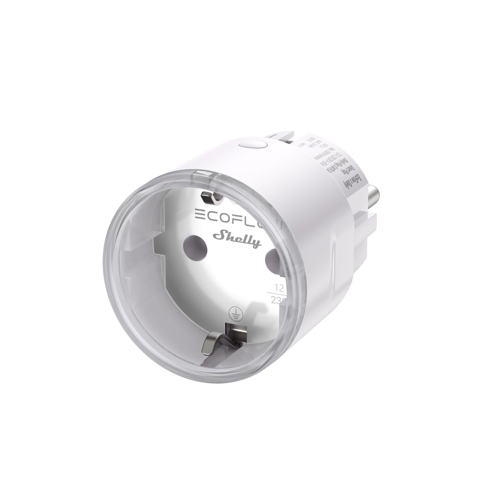 EcoFlow x Shelly Smart Plug, WLAN-Steckdose, Energieüberwachung in Echtzeit & automatische Energiezuteilung, Fernsteuerung per App, kompatibel mit EcoFlow STREAM Serie