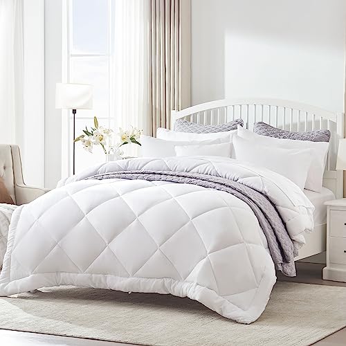 SLEEP ZONE Queen Comforter Duvet Insert, Down...