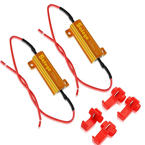 Safego 2 x 50W 6ohm Resistenze di Carico Per il LED Bulbi, Indicatore Lampeggiante di Errore Del Segnale