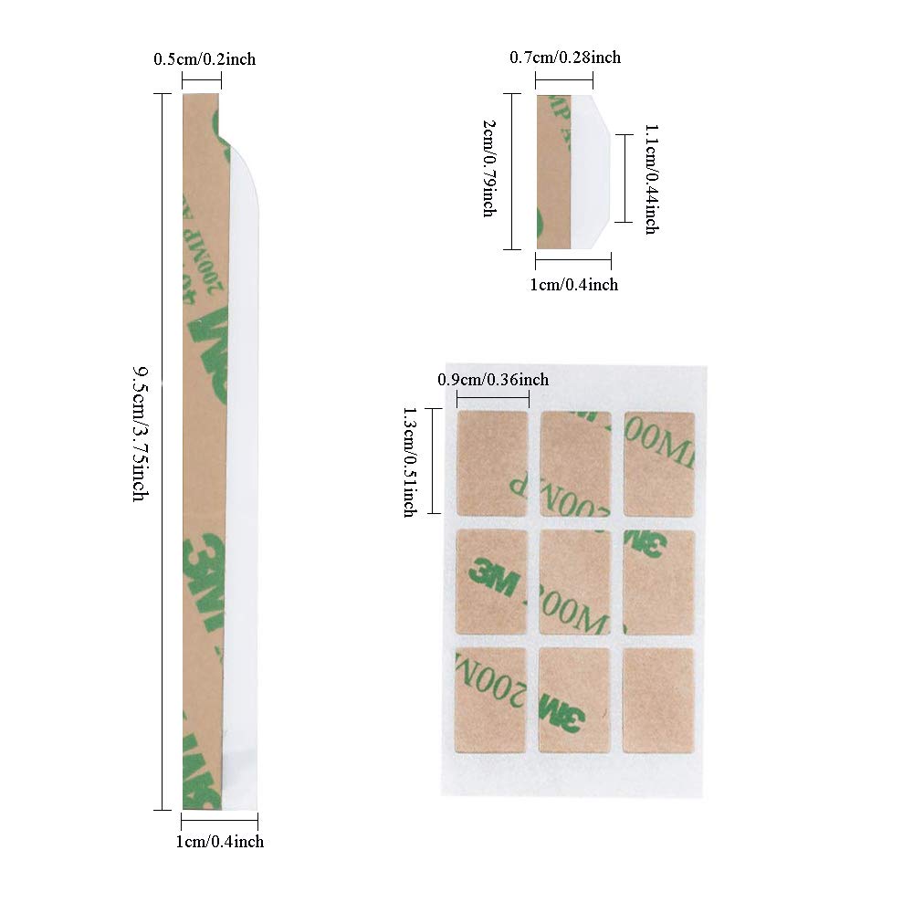 Buy Baffo Plastic Slide Mount Holder Tabs, Removable Adhesive Strips