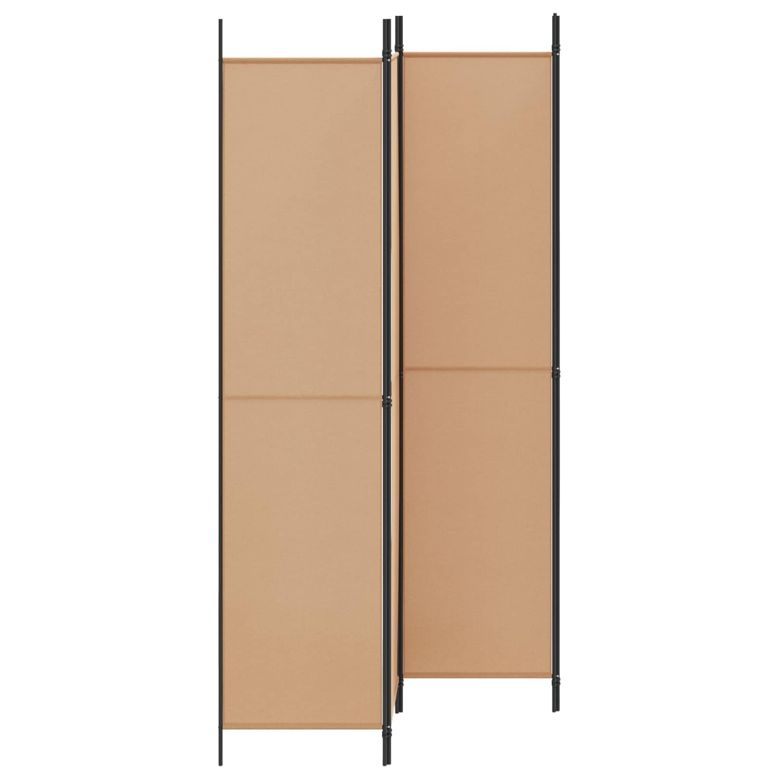 vidaXL Paravento a 4 Pannelli Beige 200 x 220 cm Tessuto, Sala, divisore moderno, schermo privacy pieghevole, separatore in tessuto, struttura in ferro, spazio interno