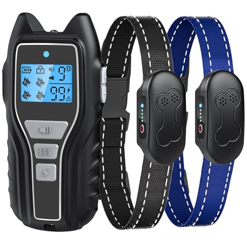 Shock Collar for Dogs 2 Dogs (15-120lbs) 2000FT Dog Shock Collar with Remote Control IPX7 Waterproof...