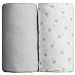 Lot de 2 draps housse gris uni + étoilés Babycalin - 60x120 cm