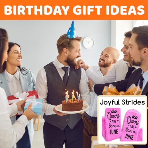 Image of HAPPYPOP Birthday Gifts Ideas for Women - January February March Birthday Socks in Pink