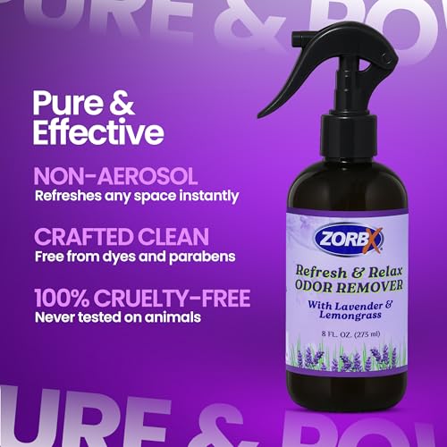 Image of ZORBX Refresh & Relax Lavender Lemongrass Odor Remover Spray 8 Oz, 2-Pack