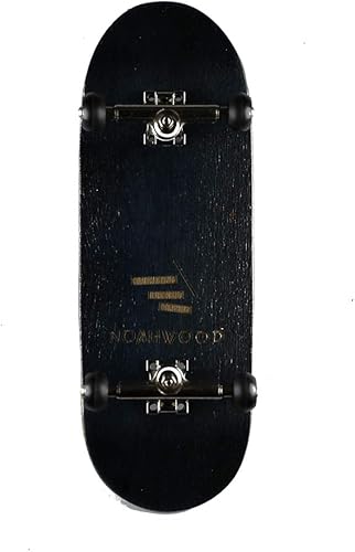 NOAHWOOD Diapasones de madera PRO NW8.0 360flip King of Finger Deck+ NW3.0 King Camucks plateados + NW3.0 ruedas negras (arce negro, juego de 3.937