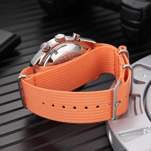 Image of TACTICAL FROG Nylon Watch Band 18mm 19 mm 20mm 22 mm 24 mm, Waterproof Military Watch Straps Replacement for Men Women, With Stainless Steel Buckle