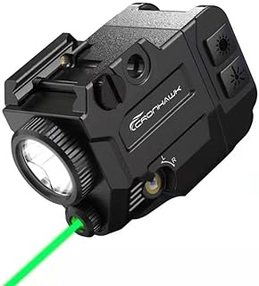 500 Lumens Pistol Light Laser Combo - Rail Mounted Weapon Light for Pistol with Picatinny Rail and GL Rails