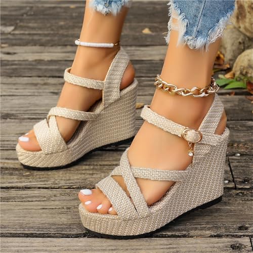 Female Casual Slingbacks Sandals Women'S Wedge High Heel3