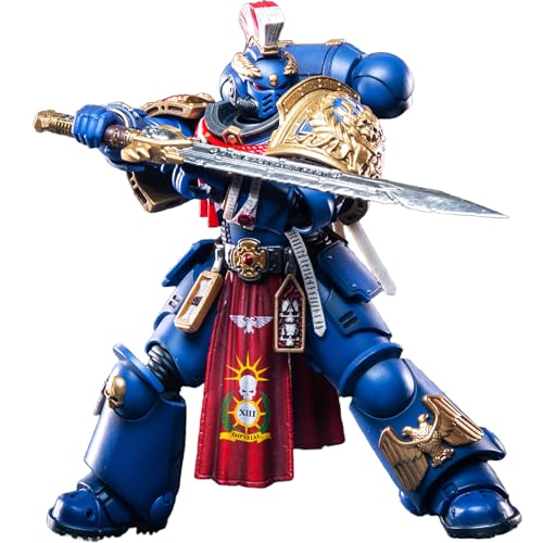 TOYVERSE JOYTOY 1/18 Figurine d'action Warhammer 40,000, Space Marine 2, Ultramarines Relic Primus Armour with Plasma Pistol and Combat Blade, Articulation...
