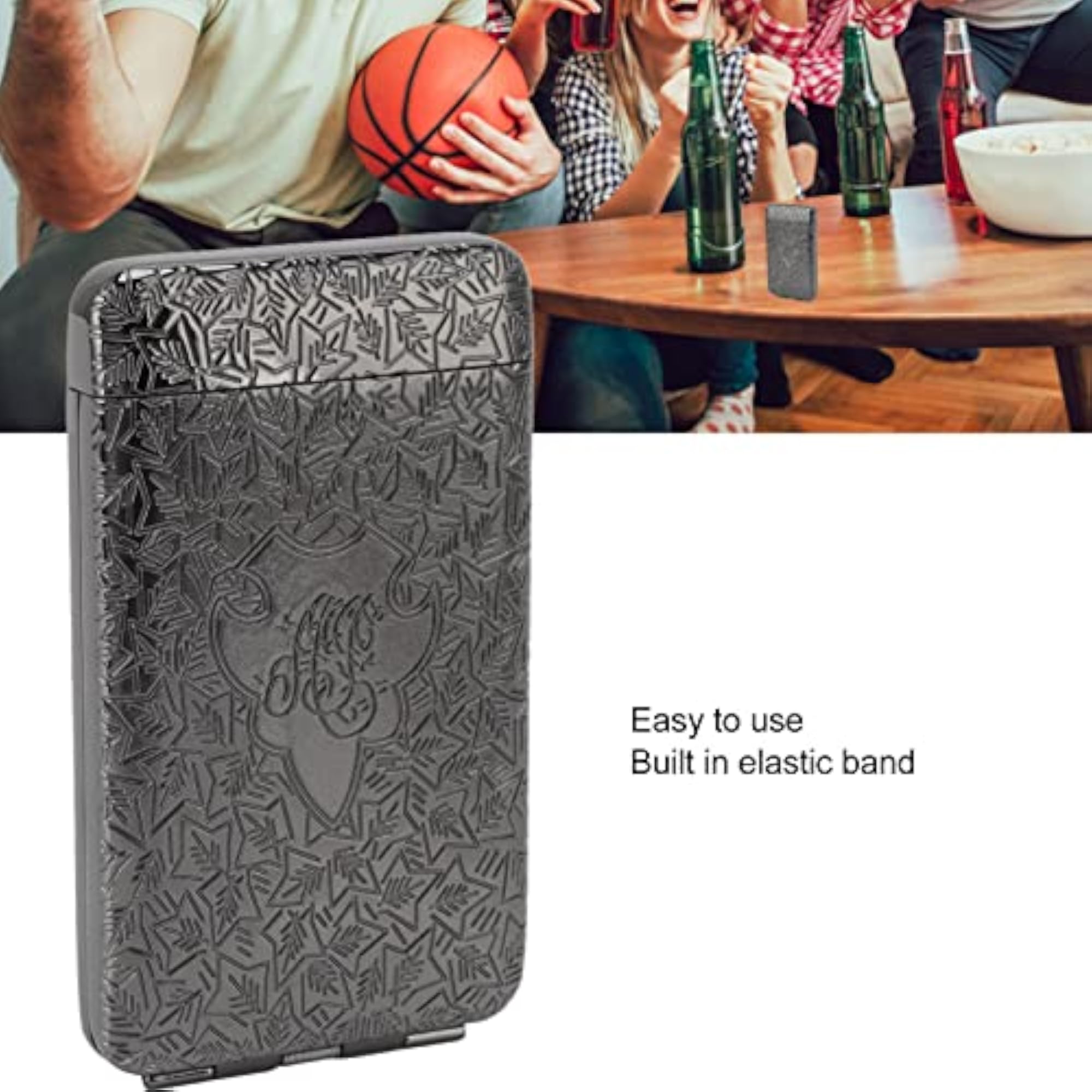 Portable Zinc Alloy Cigarette Storage Box for 20 Fine Cigarettes
