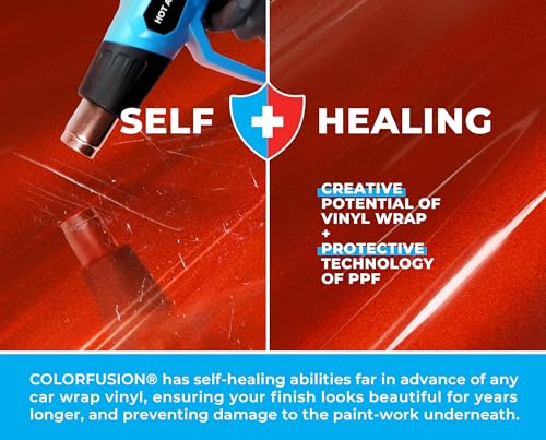 Image of ColorFusion PPF by VViViD, Gloss Sinister Red Dry Apply PPF Vinyl Car Wrap Roll 20ft x 5ft