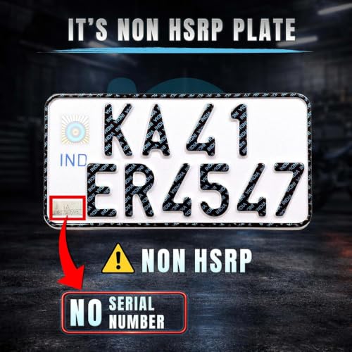Image of Innovqaraj Embossed Ind Number Plate for Bike| Fancy | No Bar Or Serial Code| for Old Bike Only (White)
