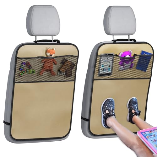 lebogner Back Seat Cover for Kids + 3 Pocket Storage