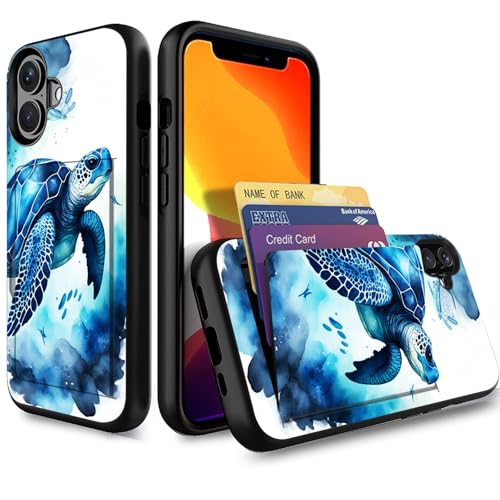 Coque iPhone 17 antichoc double couche avec fente de carte cachée et protection PC TPU