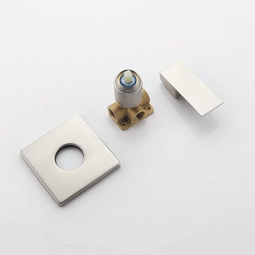 Miniatura 6 de Válvula de ducha de baño de montaje en pared, válvulas de ducha de un solo mango, mezclador de agua caliente y fría, kit de moldura de válvula de