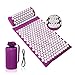 Produktbild BULZEU Akupressurmatte mit Kissen, Akupressur Set gegen Nacken und Rückenschmerzen, Akupunkturmatte Acupressure Mat Massagematte zur Wohltuenden Entspannung und Massage (Lila)