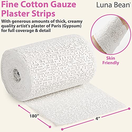 Craft Wrap Plaster Cloth & Plaster Gauze For Hobby Crafts, Belly Cast, Mask Making, Scenery Art - Each Roll Of Plaster Bandages Measures 4 Inch X 5 Yards (Single Roll) #TOP4