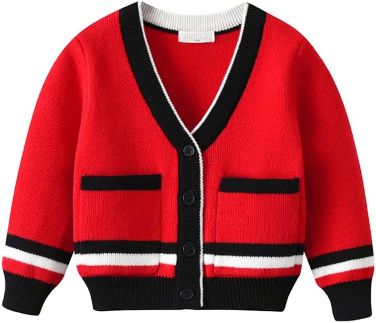 Vivobiniya Kid Boys Knit Sweater Toddler Baby Long Sleeve Cardigan Boy's Outerwear Children Coat