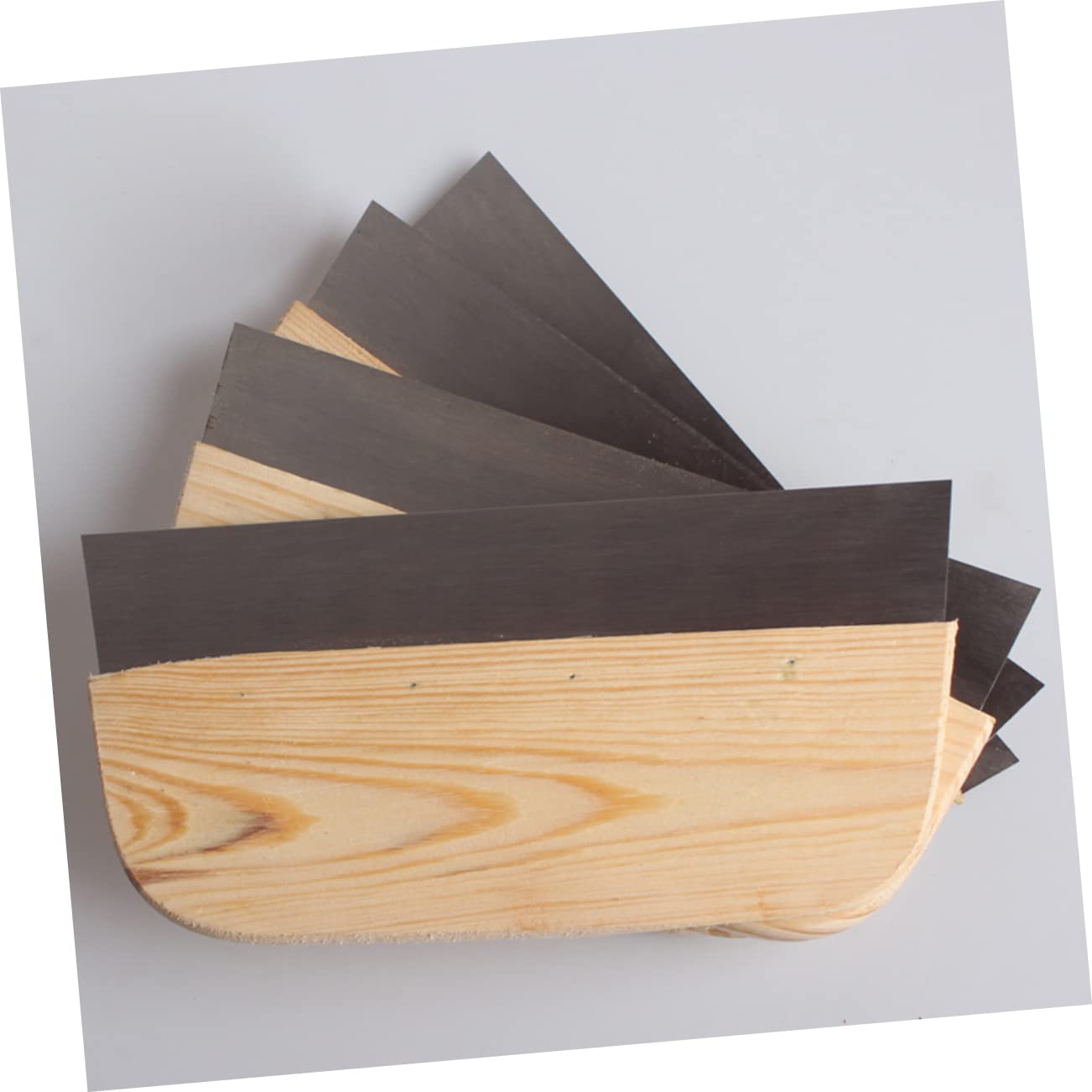 NOLITOY 5 Pcs Film Scraper with Wood Handle Durable Window Sticker Scraper for Indoor and Outdoor Use for Car and Wall Film Application