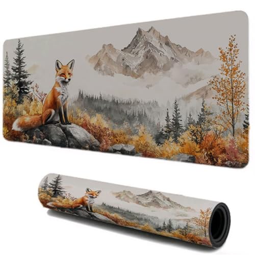 Alfombrilla Ratón, Alfombrilla Escritorio Gaming XXL 900x400, Control Estable, Animales Tierras Altas Mouse Pad Protector Escritorio, Bordes Cosidos Base de Goma, Accesorios para Hogar I-601