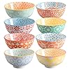 Ceramic bowls 10 oz small bowls set of 8 ice cream bowls dessert bowls cereal bowls for salsa rice sauce side dishes snack condiment 475 inch microwave dishwasher safe  urban country home decor