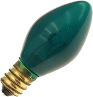 IP INDUSTRIAL PERFORMANCE Decorative/Novelty 7C7, 7 Watt, 130 Volt, Candelabra Base, Transparent Teal Light Bulb (1 Pack)