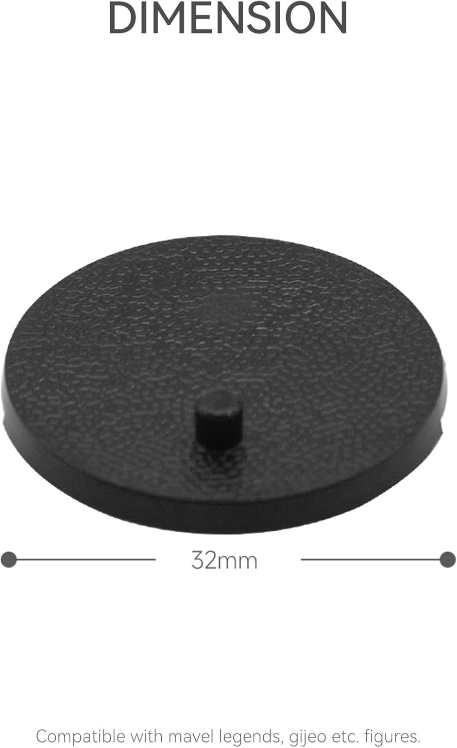 26PCS 6 inch Action Figure Display Stand with Peg, Assembly Display Holder Accessories, Compatible with 1/12 Scale Mavel Legends Series/Gi Jeo Classified Series/D C/Mo tu Figures, Black Round