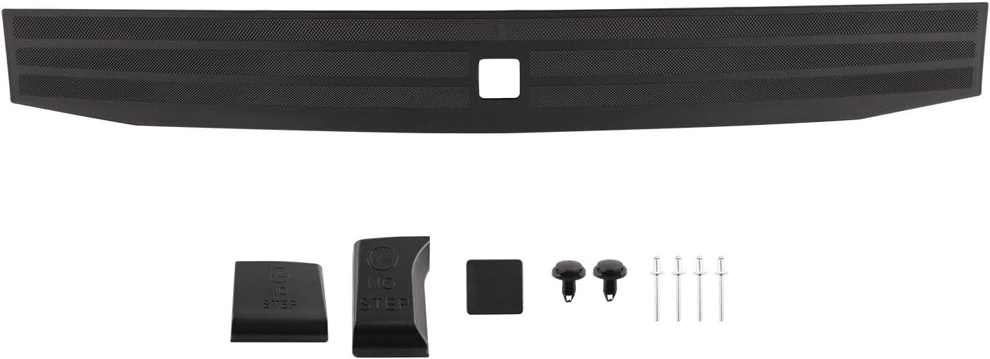 olltoz Rear Tailgate Molding Top Trim Compatible with Ford F150 2021-2025 Flexible Flex Step Center Cap Protector Cover w/Release Button Replaces ML3Z-9940602-A