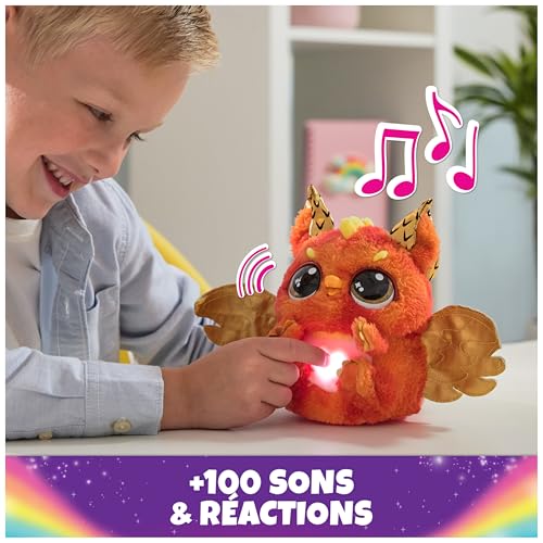 Peluche interactive Draggle Hatchimals Alive compagnon surprise avec sons et réactions - 5